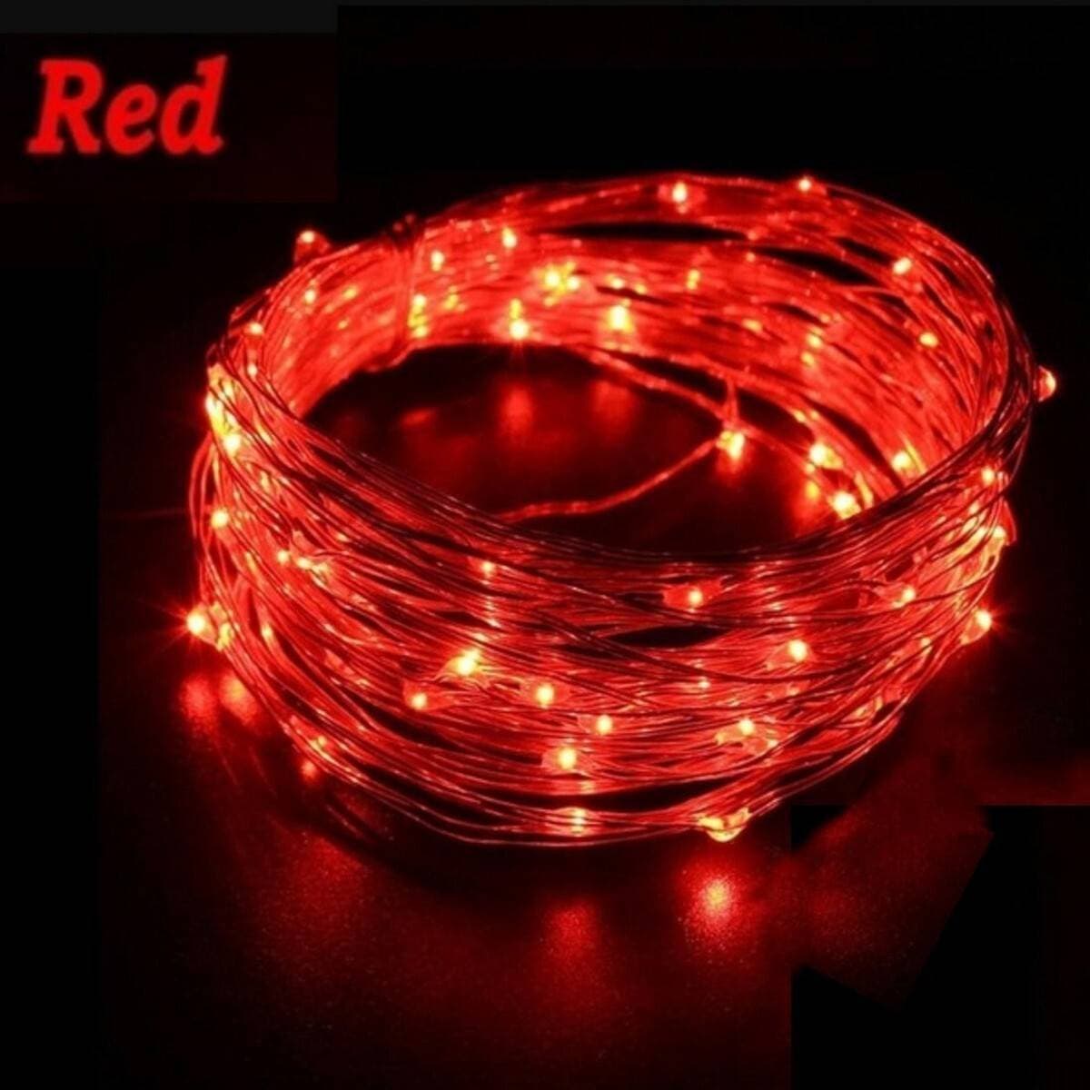 Red Fairy Light String 20 Ft - 220V For Home Decoration