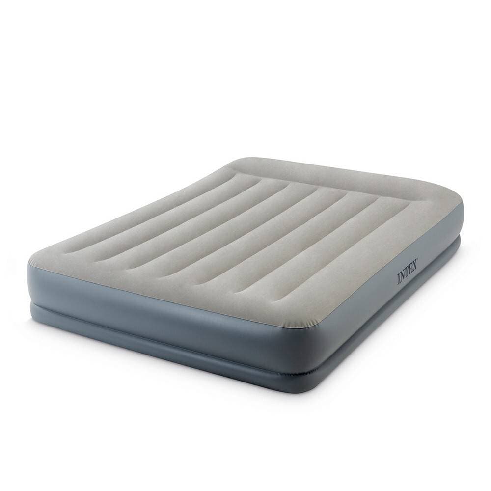 Intex Air Bed (60 x 80 x 12) Queen Size Pillow Rest Mid-Rise Dura Beam Standard With Fiber