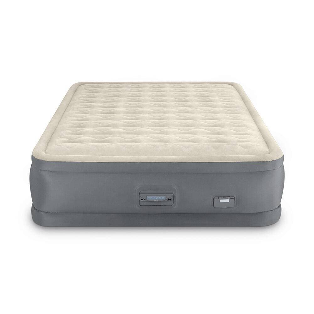 INTEX Queen Size Air Bed ( 60x8018 ) Elevated PremAire Air Bed With Fiber-Tech?Technology Bulit-in Electric Pump & USB-Port