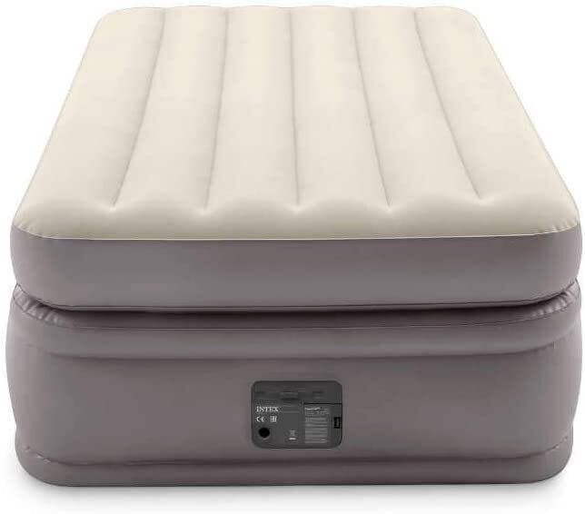 INTEX Air Bed (39X75X20) Twin Comfort Elevated Airbed Dura Beam Plus With Fiber-Tech Technology Bulit-in Electric Pump