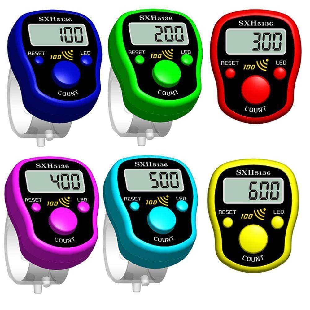 Original Finger Counter With Led - Counts To 99999 ( Tasbeeh / Digital Clicker )