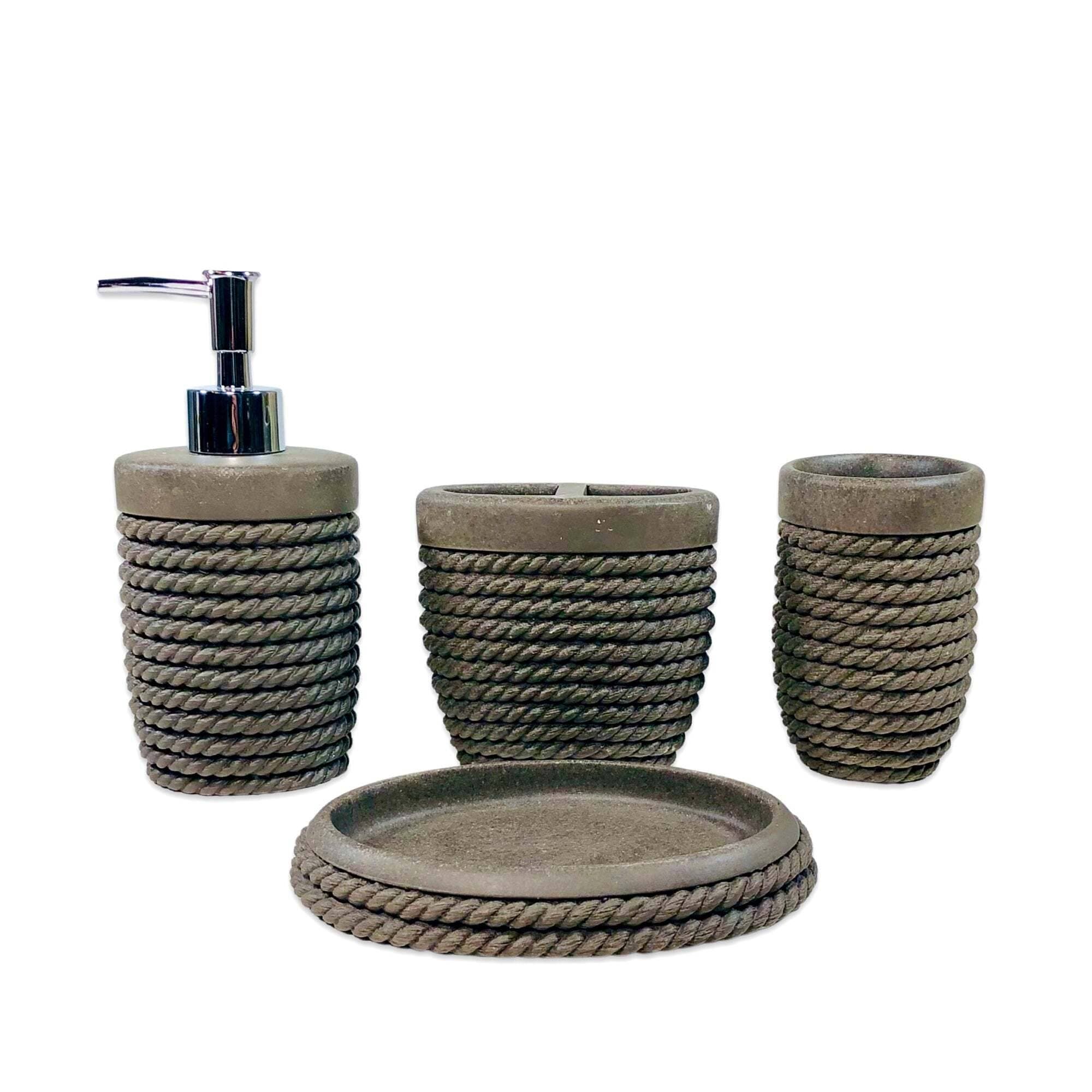 Rope Wrapped Bathroom Set