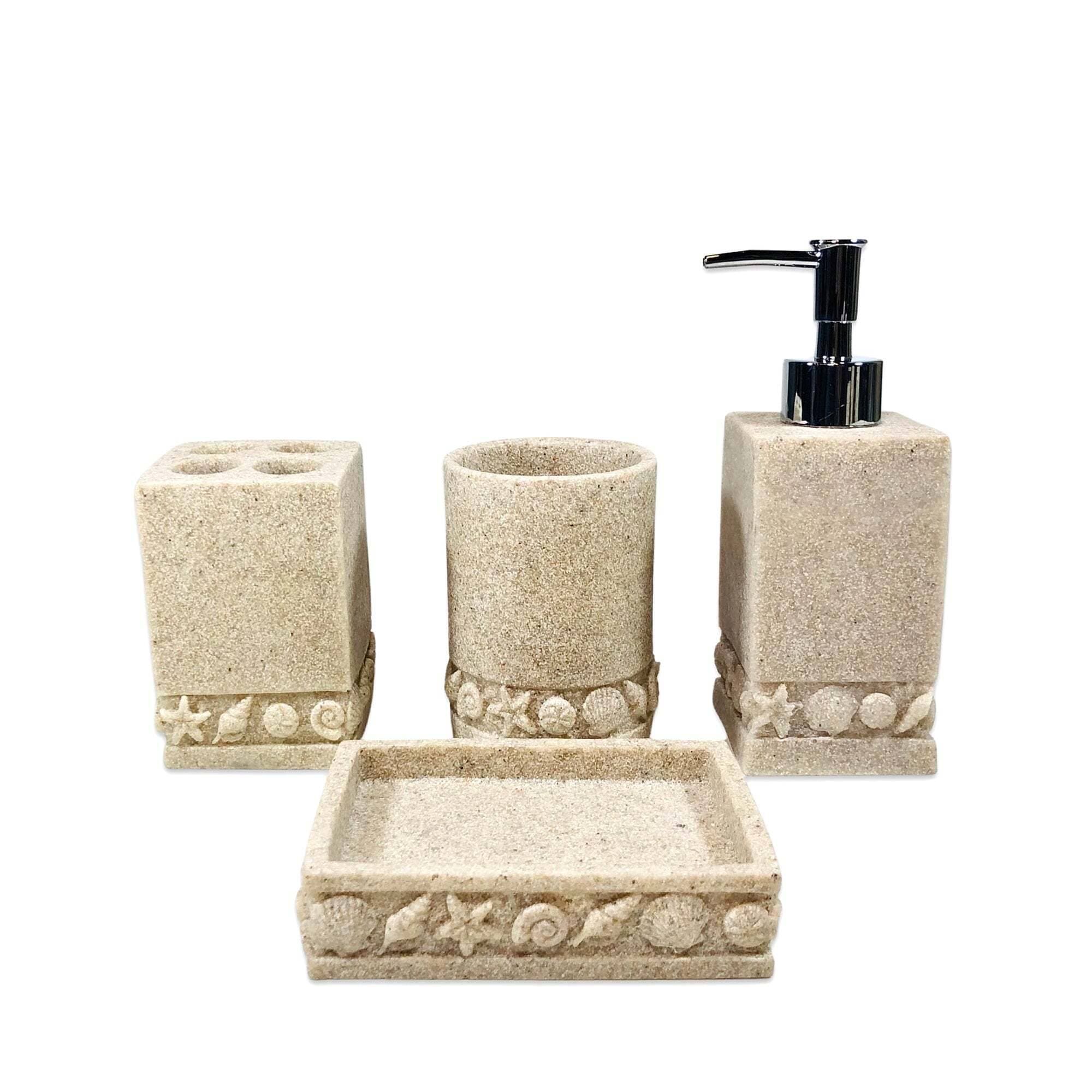 SEA ORNAMENTS SQUARE BATH SET