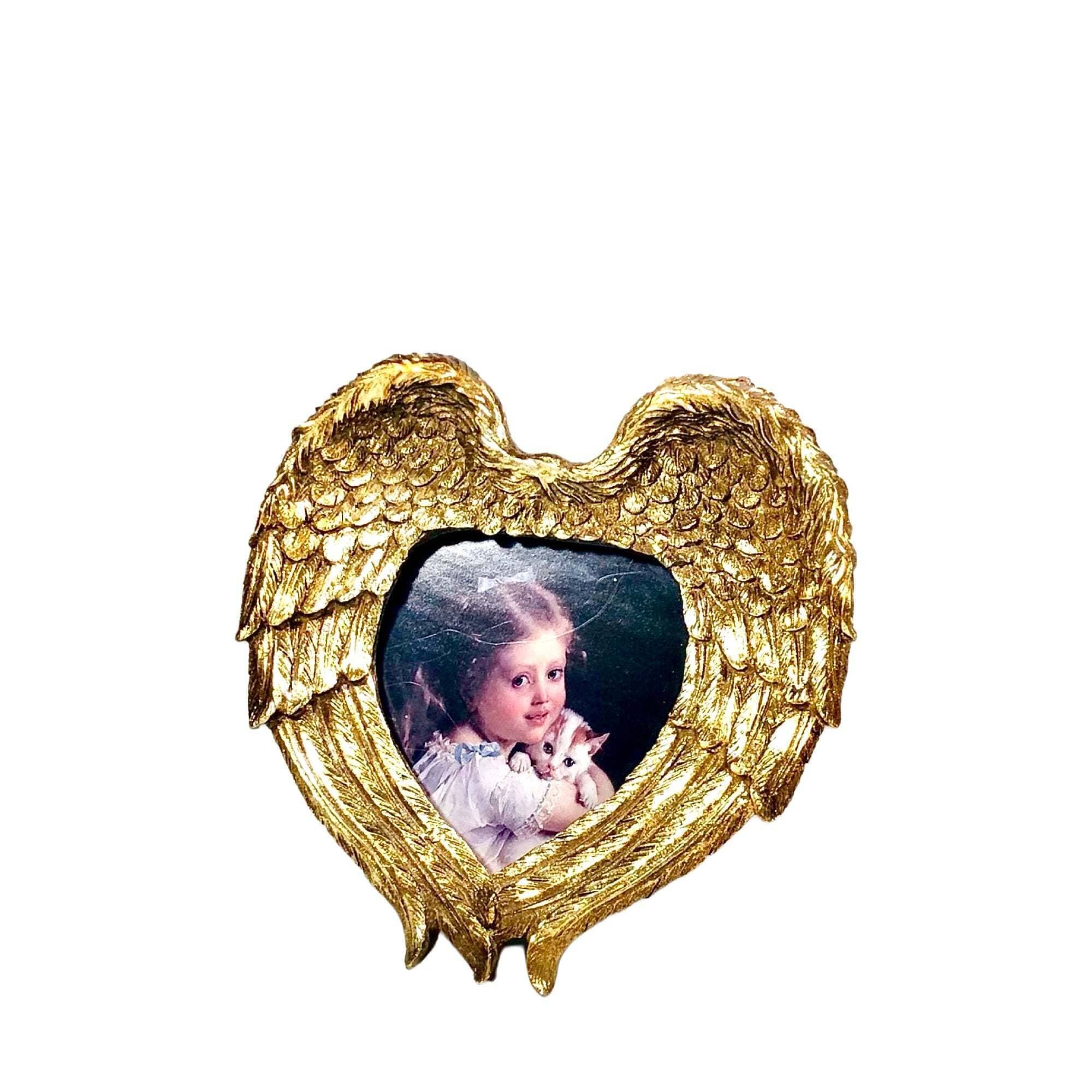 Heart Design Golden Photo Frame