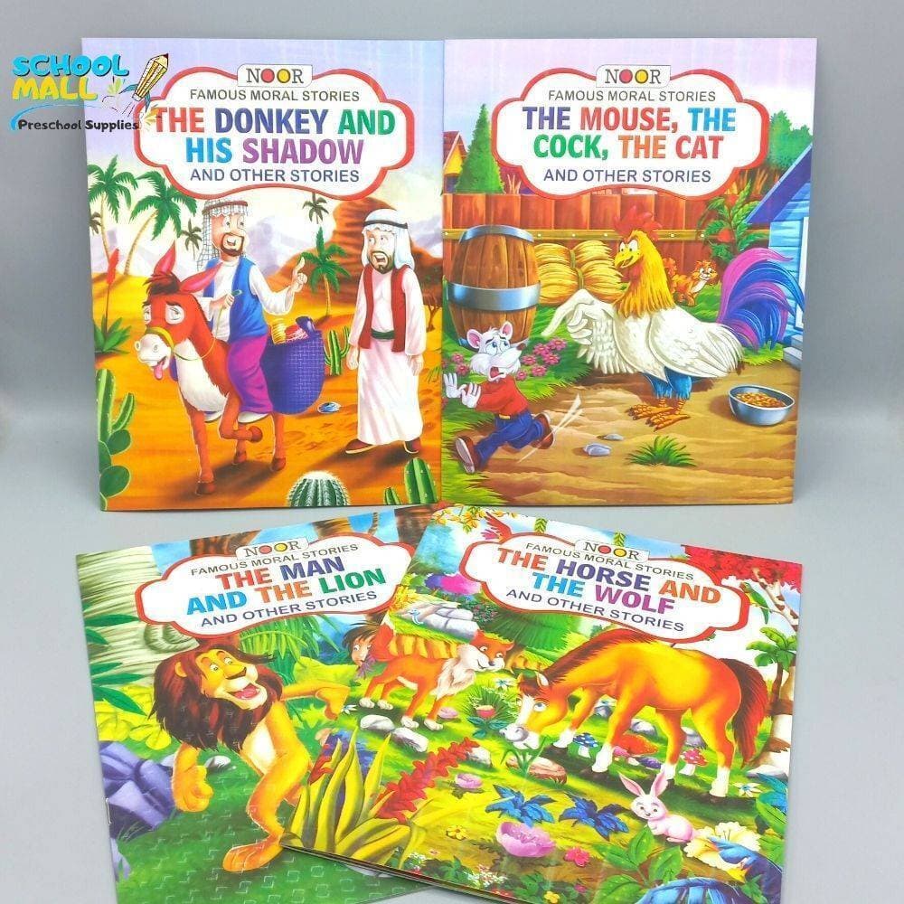 Famous Moral Stories 4 Books Pack For Kids - English