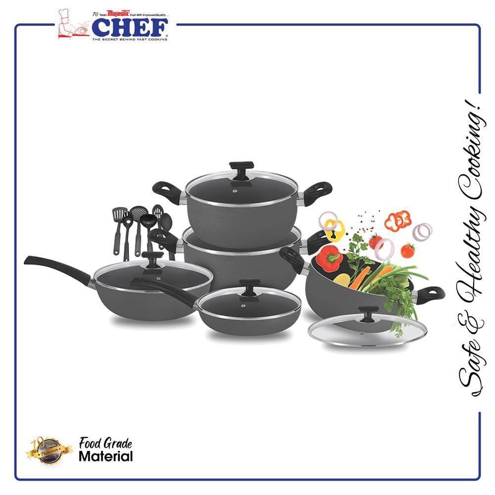Chef Non-Stick Gift Pack - Cookware Set of 16 Pcs - Ns-334