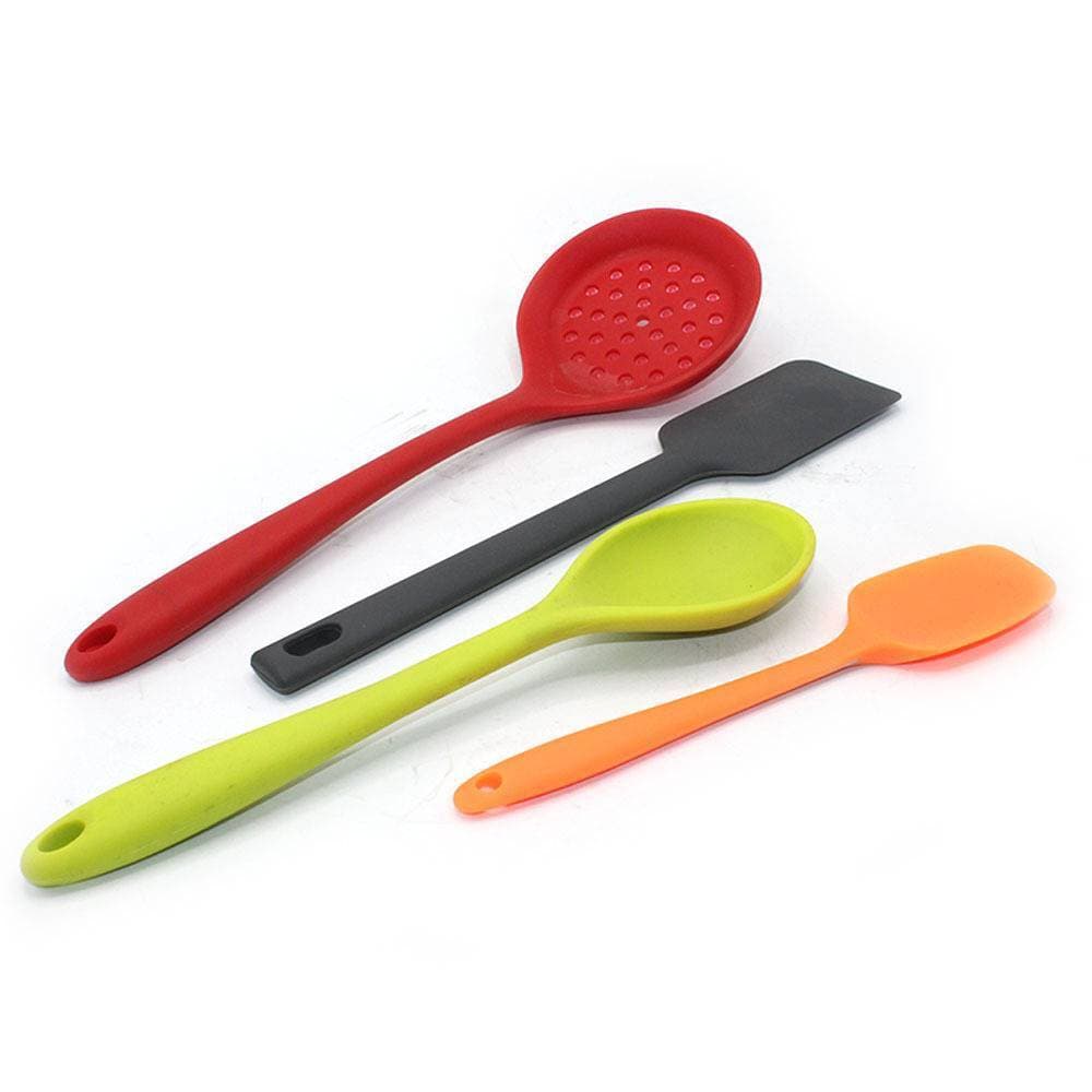 Chef 4-Pcs Silicone Spatula Set, Wok Spatulas, Nonstick, Silicone Kitchen Accessories,  Ns-124