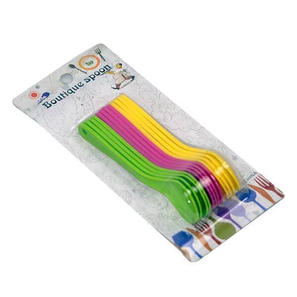 Ergonomic Shape Plastic Tea Spoons Set - Pack of 12 PCS