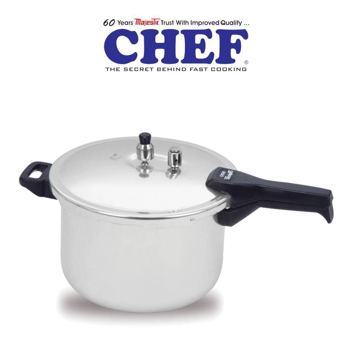 Chef Long Handle Aluminum Pressure Cooker 1405 - 5 Liters
