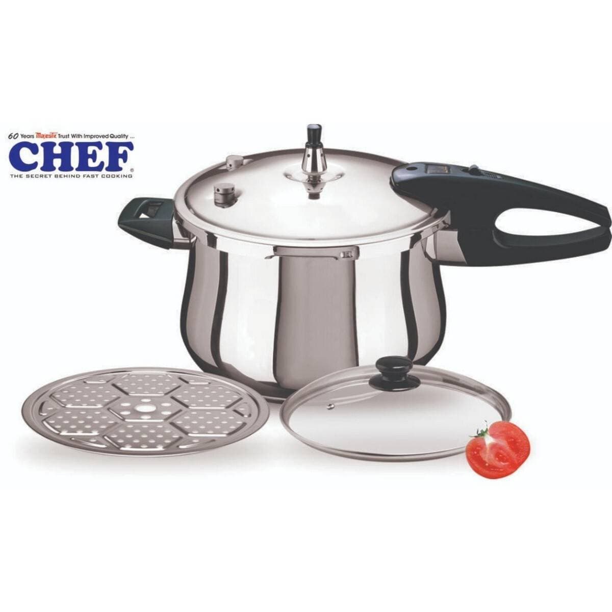 Chef Pressure Cooker Stainless Steel 3 In 1 - 11 Liter