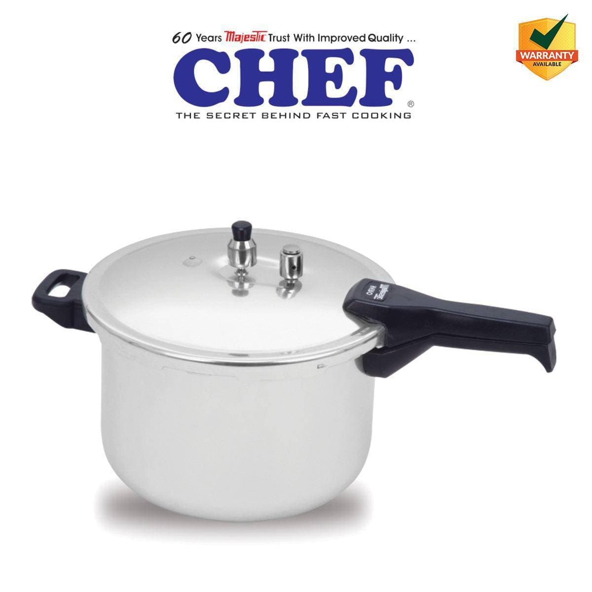 Chef Long Handle Aluminum Pressure Cooker 1405 - 7 Liters