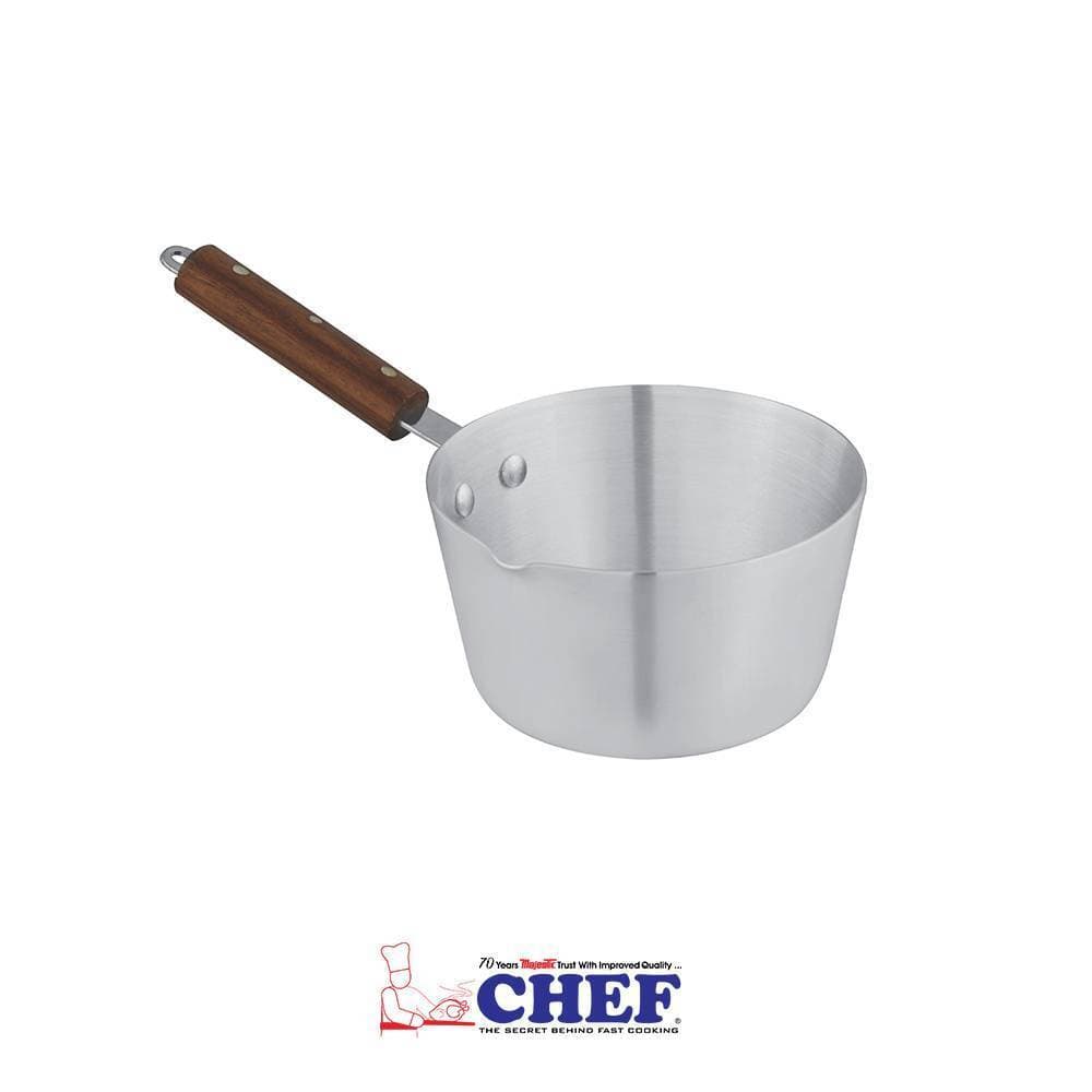 Chef 18 Cm Metal Finish Aluminum Milk Pan/ Sauce Pan For Tea - Mp-02