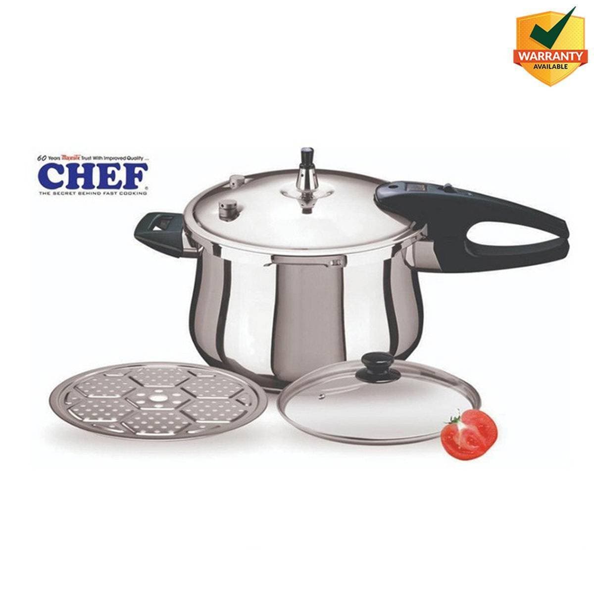 Chef Pressure Cooker Stainless Steel 3 In 1 - 5 Liter