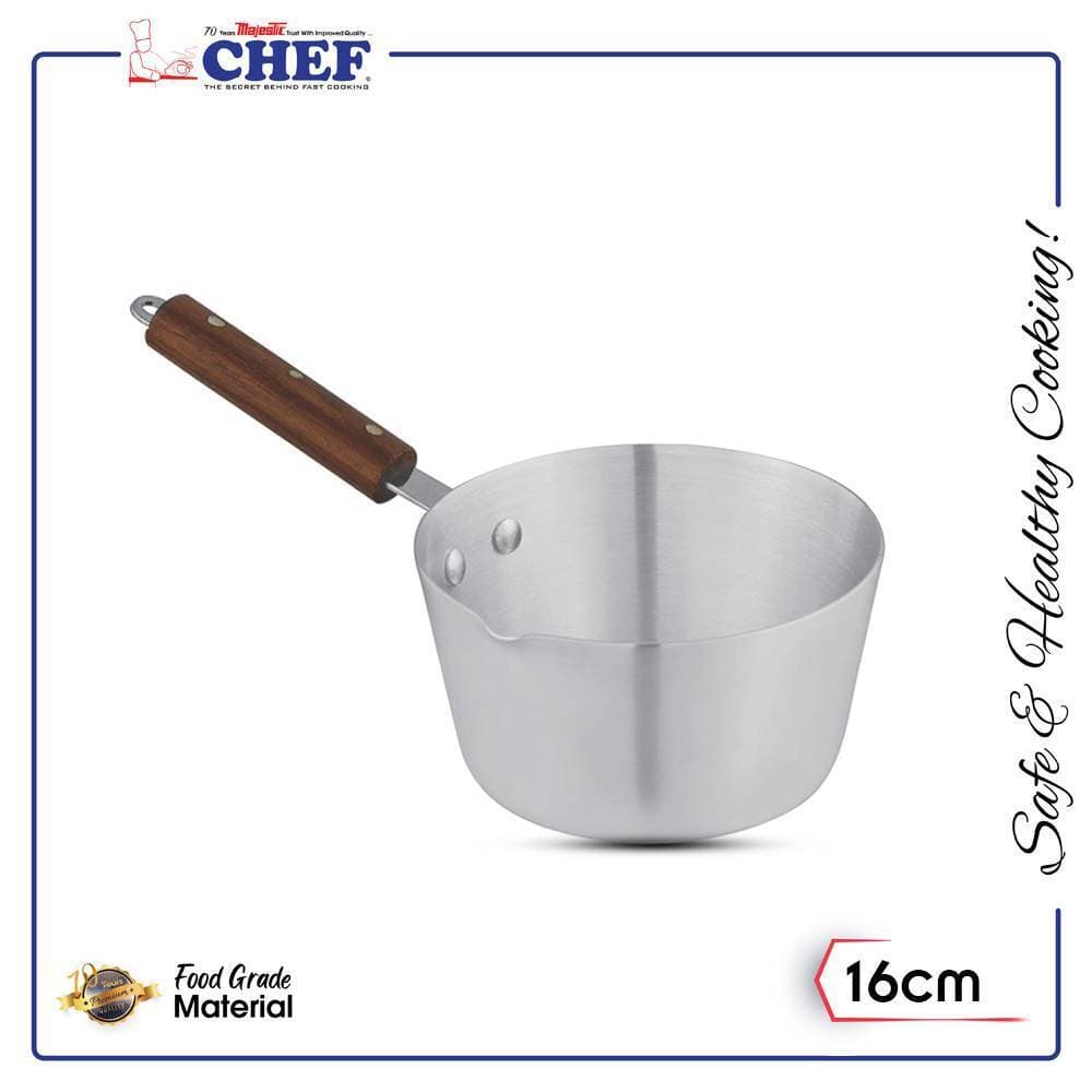 Chef 16 Cm Metal Finish Aluminum Milk Pan/ Sauce Pan For Tea - Mp-01