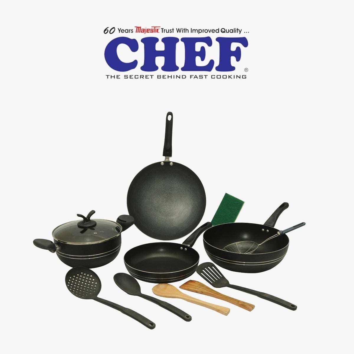 Chef Non Stick Cookware Set 12 Piece Ns 338