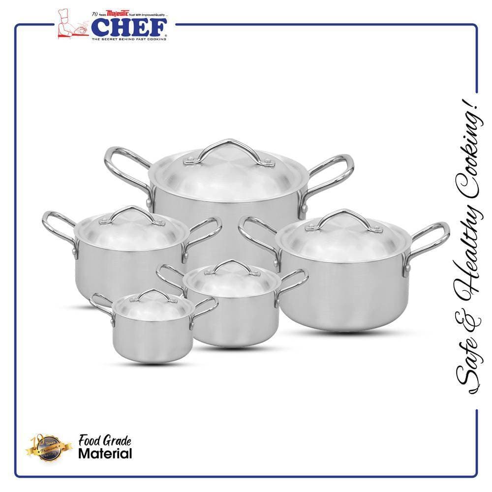 Chef Casserole Metal Finish Fish Pot Set 4 Piece Small 24/30 Cooking Pan - Mf-110