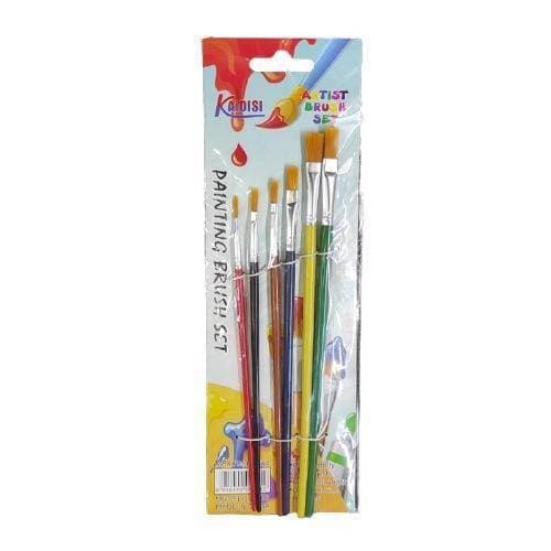 multicolor Painting Brush Set - Pack of 6 Brushes