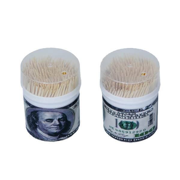 Natural Wooden Dollar Toothpick - Pack of 2 Boxes