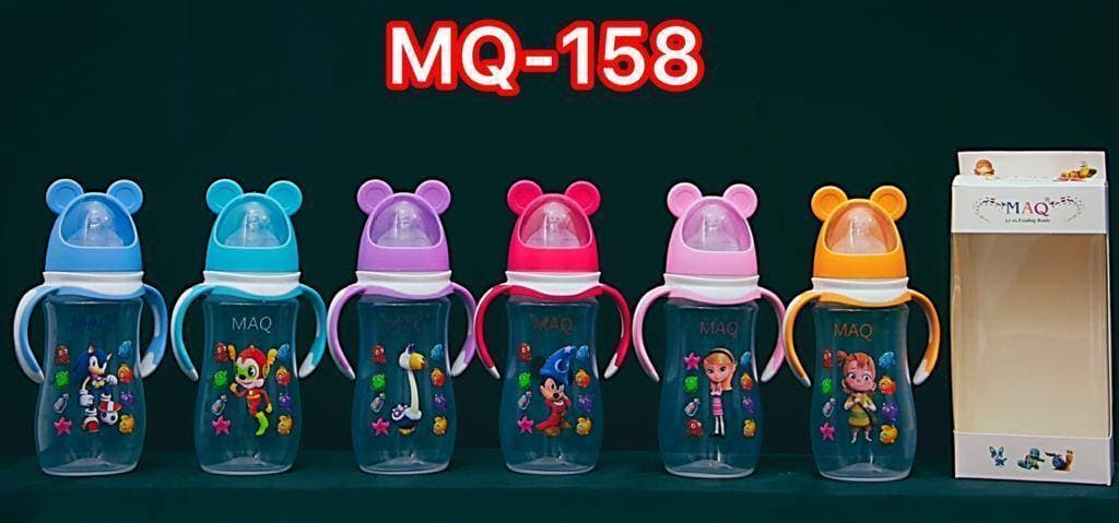 MAQ Baby Colored Handle Cute Character Feeder 330ml -  (1-PIece)
