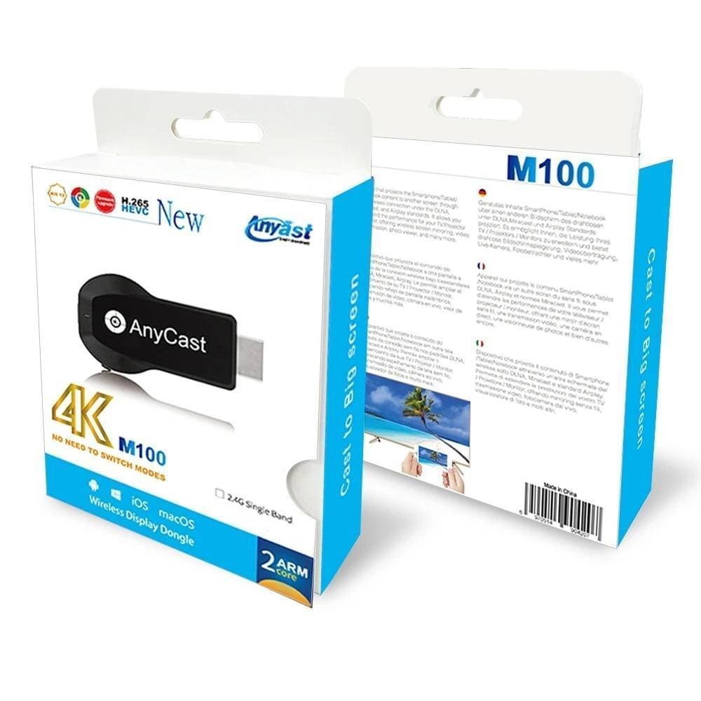 4K M100 Anycast HDMI Dongle With Real 4K CPU Rk3229  - 1 Piece