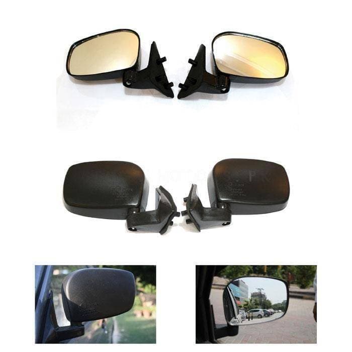 Suzuki Mehran Fancy Side Mirrors Pair | Wide Angle | Anti Glare Lens