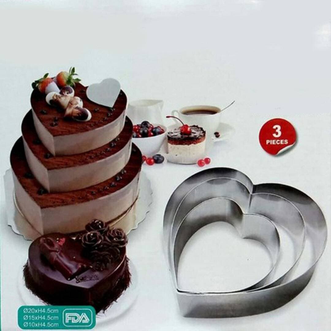 Cake Cutting Molds Stainless Steel  - 1-Set