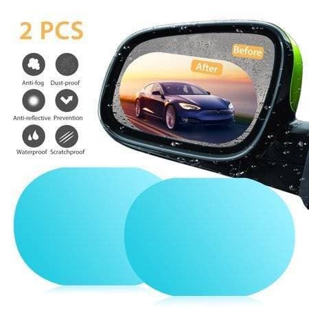 Car Rear View Mirror Rain And Anti Fog Film 2 Pcs Set