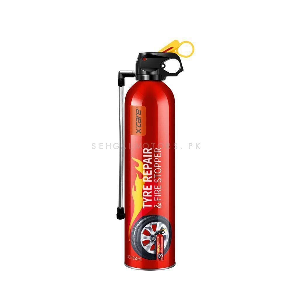 Xcare Tyre Repair & Fire Stopper 950 Ml | X-Care | Portable Size Lightweight Household Car Use Fire Extinguisher