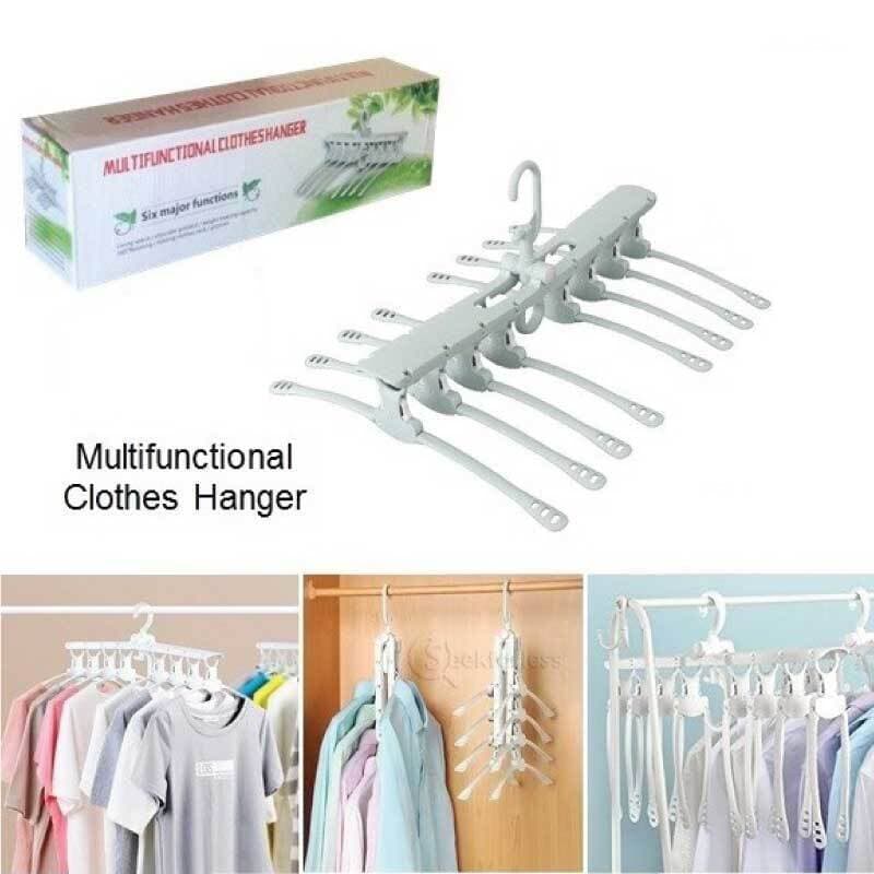 8 In 1 Multi-Function Magic Scalable Folding 360 Degrees Can Rotate Clothes Hanger