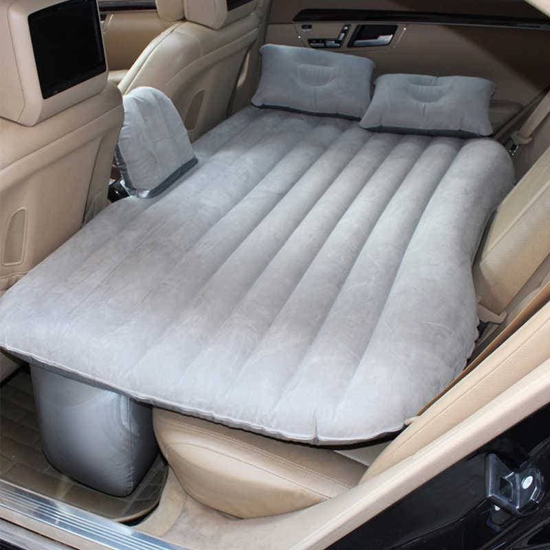 Car Air Mattress Back Seat Travel Sleeping Mattress Pad  Inflatable - Gray
