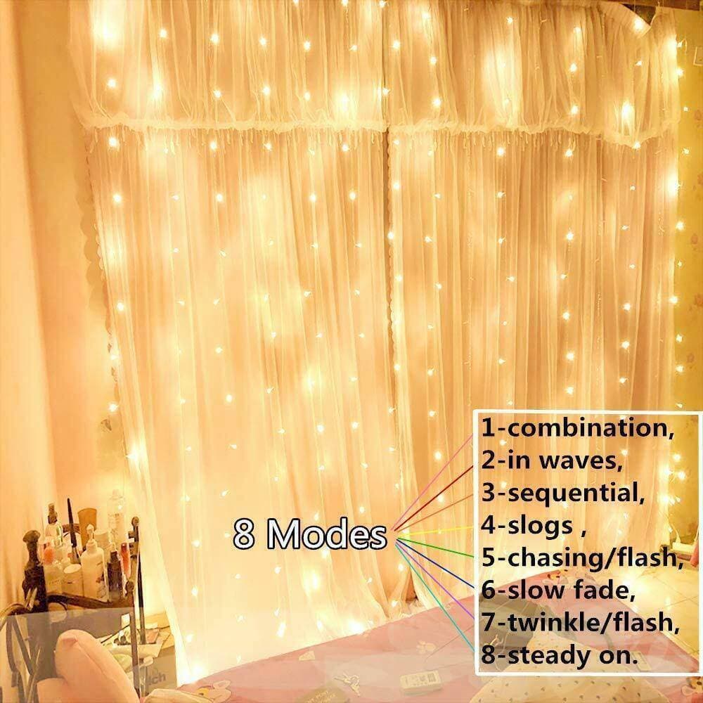 Usb Led Curtain Light Fairy String Lights 8 Mode For New Year Outdoor Wedding Home Decor