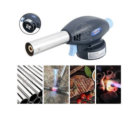 915 Outdoor Camping Bbq Flame Gas Torch Flamethrower Butane Lighter Automatic Piezoelectricity Ignite Soldering Welding