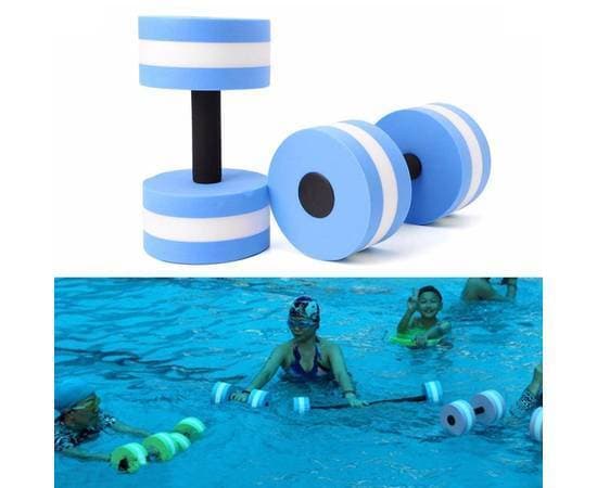 New 1pcs EVA Foam Aqua Dumbbells for Water Aerobics Automatic Swimming Pool Float Aquatic Barbell For Water Yoga Fitness NOTE random color will be delivered