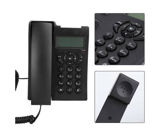 Loudspeaker Cli Landline Ptcl Telephone Set - Black