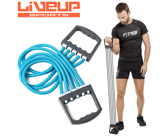 Chest Expander With Adjustable 5 Tube Resistance