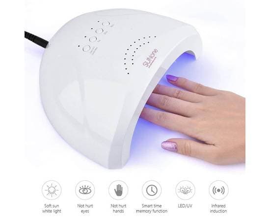 New UV LED Nail Lamp, SUNUV Gel Nail Light for Nail Polish 48W UV Dryer with 3 Timers SUNone Portable Mini Quick Curing Nail Gel Polish Nail Dryer UV Led Lamp
