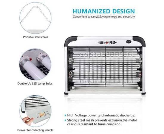 30W Electric Uv Insect Killer Mosquito Fly Pest Zapper Catcher Trap Led Light Kill Pest Automatic Insect Killer Mosquito Killer Machine Insect Killer Lamp