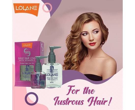 Original Lolane Shiny Hair Serum Smooth And Style Coat Vitamins-E 30Ml