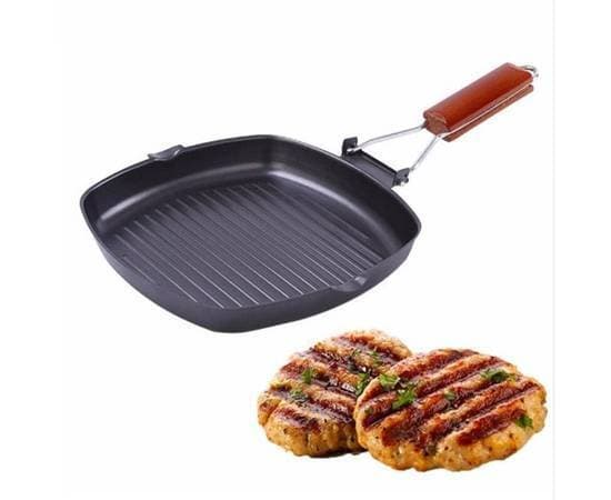 Fold Able Thick 24Cm Steak Grill Frying Pans