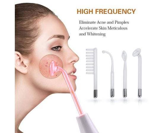 New High Frequency Facial Machine Electrotherapy Wand Glass Tube Skin Tightening Device Beauty Products Anti Wrinkle Face Clean