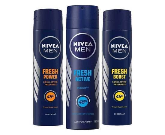 Nivea Men 48H Fresh Power Quick Dry Deodorant Spray 150Ml Nivea Fresh Power Boost For Men
