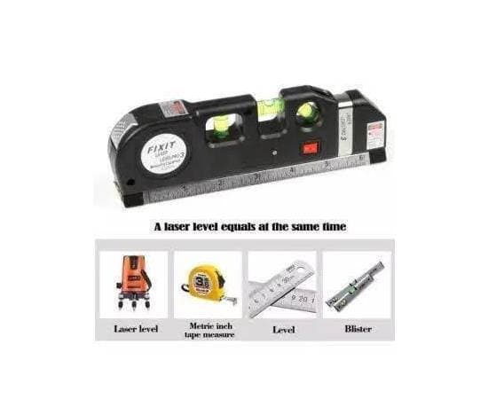 5 In 1 Multi Purpose Laser Level Pro 3 Laser Leveller Laser Level Scale Laser Blister Level Steel In-Chi Tape Measuring