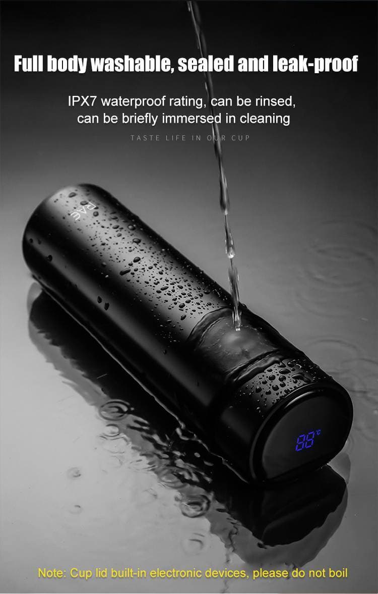 500Ml Temperature Display Water Bottle Led Touch Screen