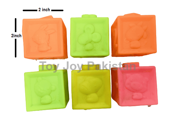 PVC Learning Box Chuchu 6 Pcs ( 2 x 2 ) Amazing Chuchu Toys For Kids