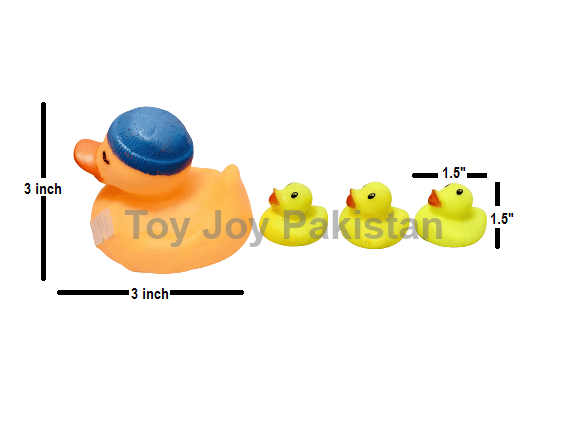 PVC Animals Chuchu Bathing Ducks 4 Pcs ( 3 x 3 x 1.5 ) Amazing Chuchu Toys For Kids