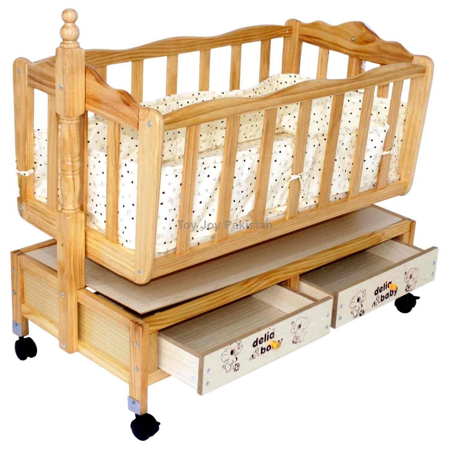 Baby Wooden Cradle Bed - Durable Quality