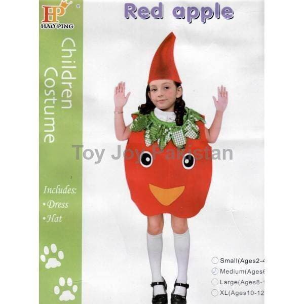 Children Fruit Costume, Red Apple Costume 3-9 Years