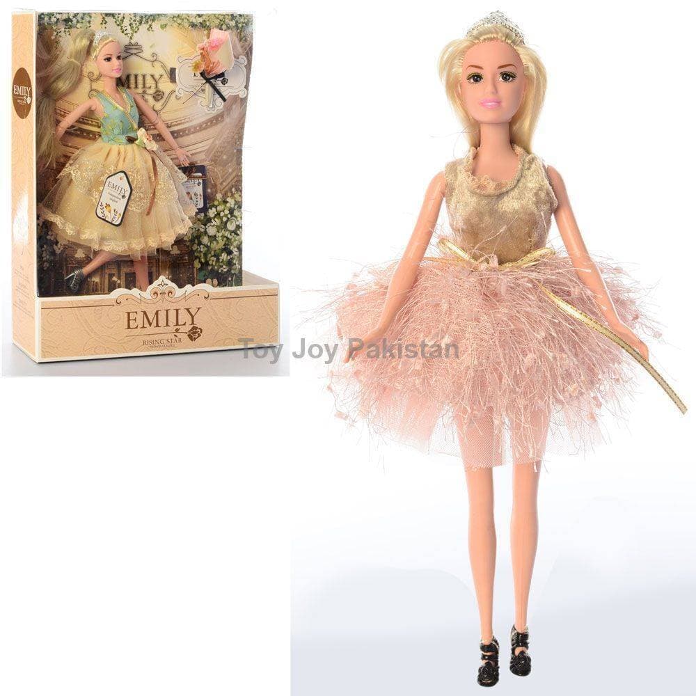 QJ077 Emily Fashion Doll Flower Girl Bendable Plastic Doll