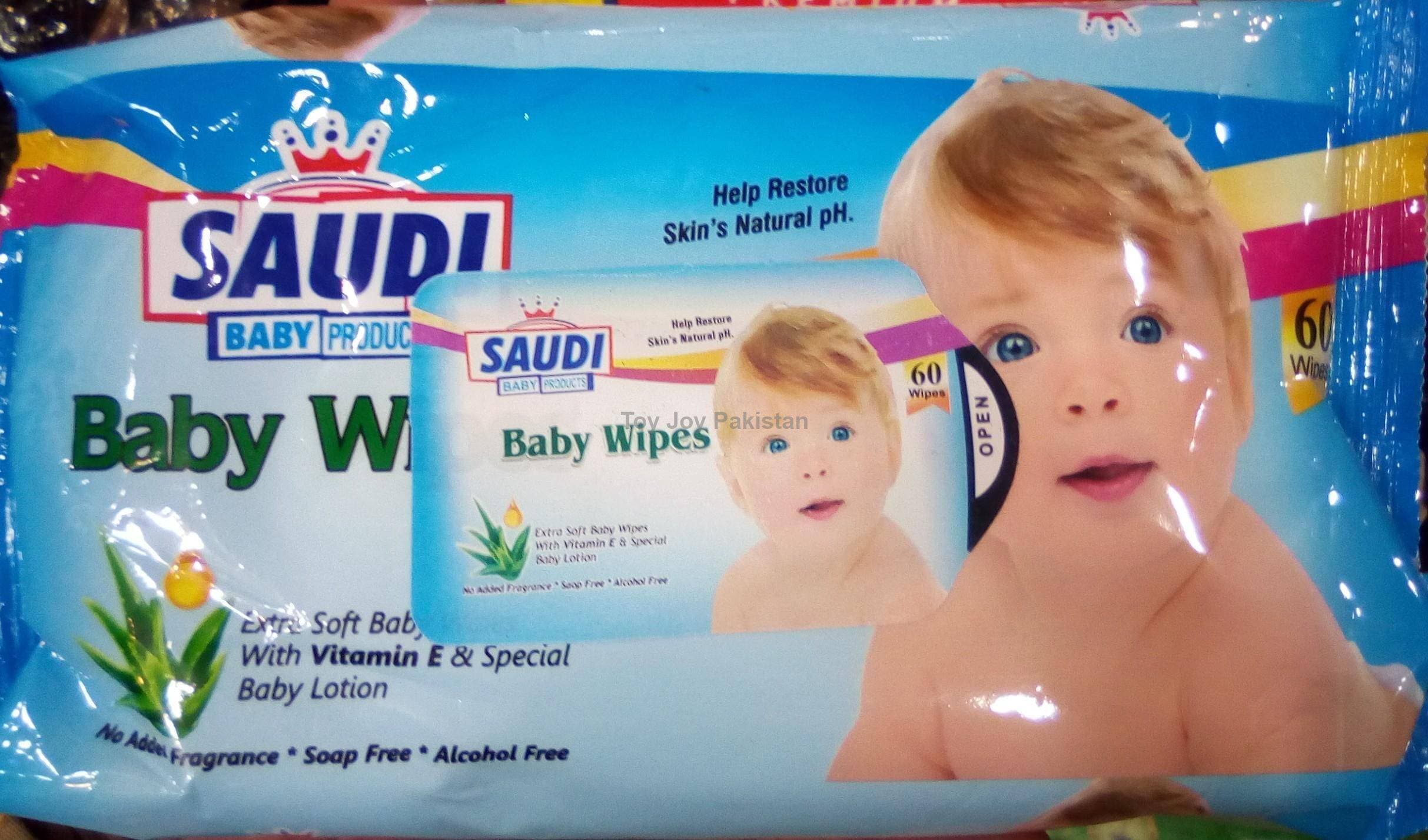Saudi Baby Wipes 60 Pcs Wet Tissue Pack