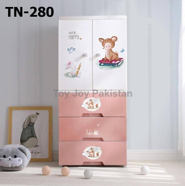 Wardrobe 4 Layer Hanging Style +3 Drawer 53 X 16 X 23.6 (135 X 41X 60CM)